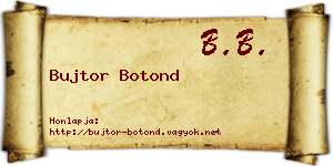 Bujtor Botond névjegykártya